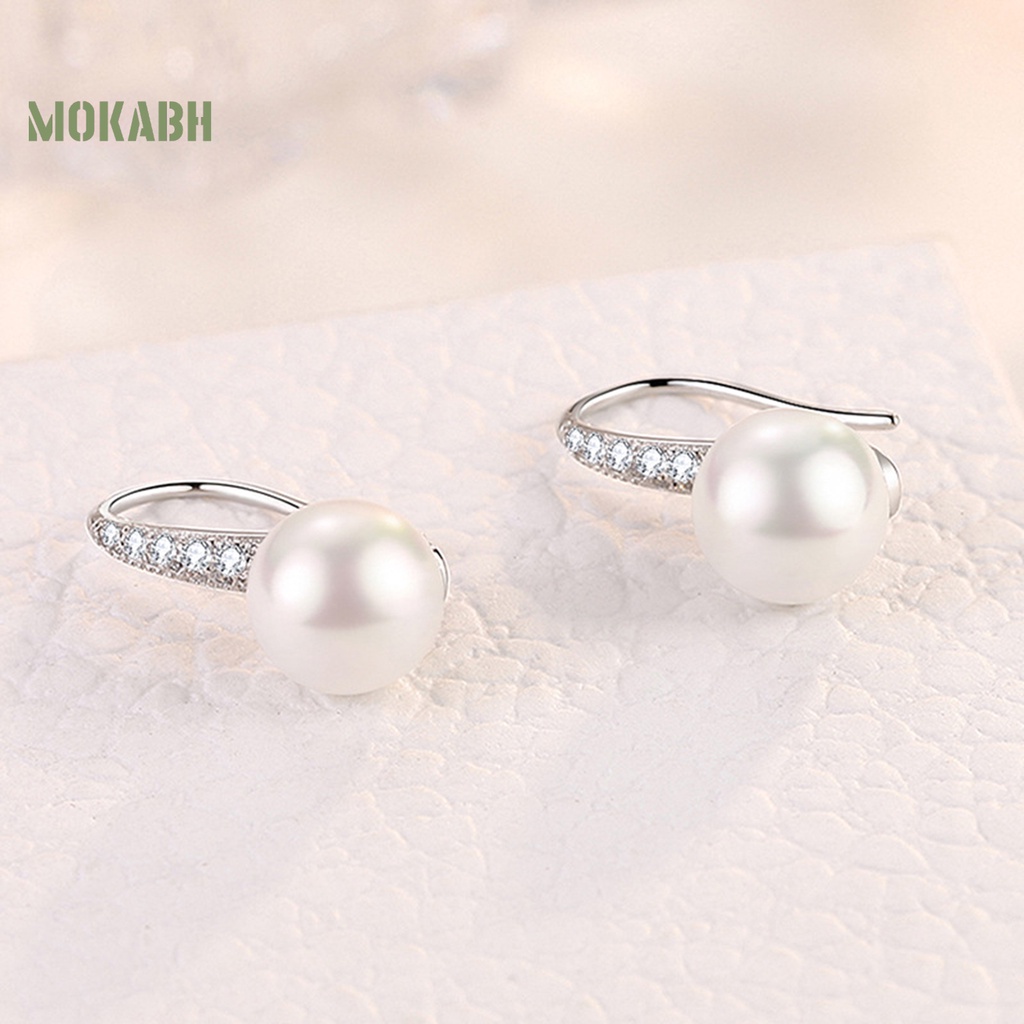 Khuyên Tai Dáng Dài Đính Đá / Ngọc Trai Nhân Tạo / Kim Cương Giả Sang Trọng Cho Nữ