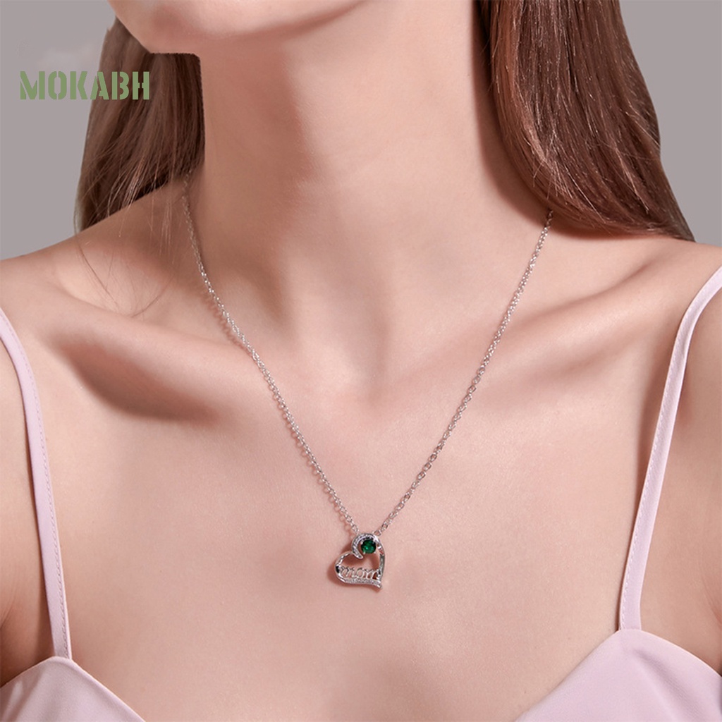 Vòng cổ Mặt Trái Tim Đính Đá Thời Trang Xinh Xắn Cho Nữ