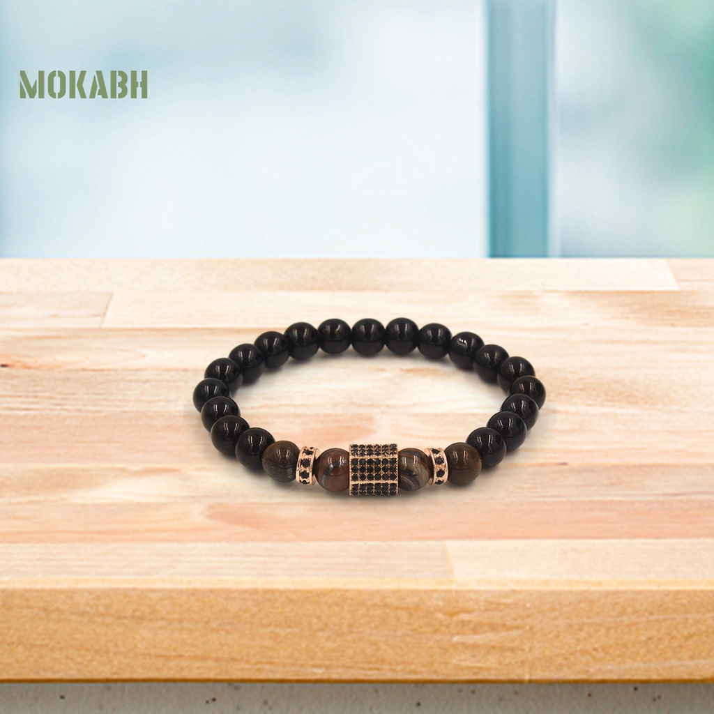 Vòng Tay Chuỗi Hạt Pha Lê Giả Phong Cách Vintage Thời Trang Cho Nam