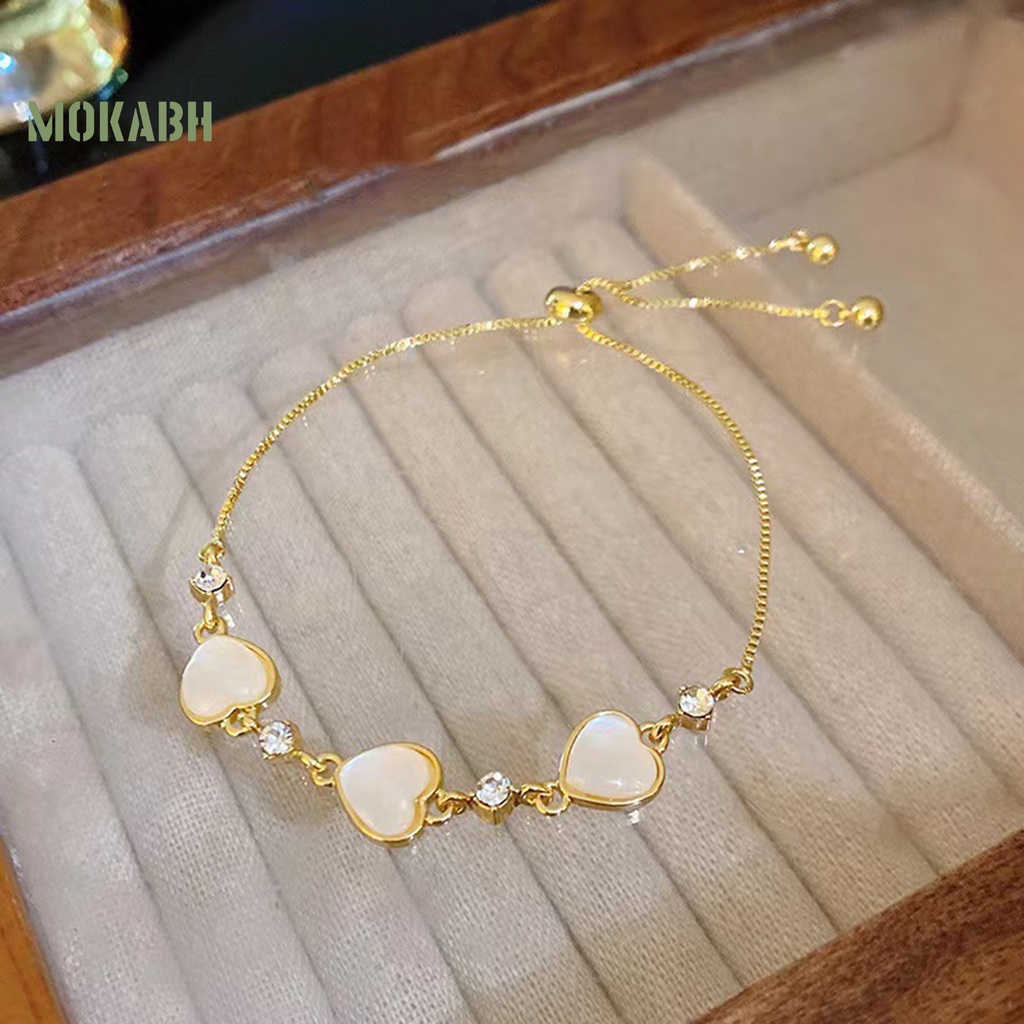 Vòng Đeo Tay Đính Đá Mắt Mèo Lấp Lánh Thời Trang Cho Nữ