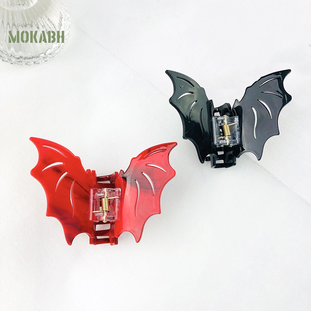 Kẹp Tóc Hình Dơi Màu Trơn Chống Trượt Phong Cách Gothic