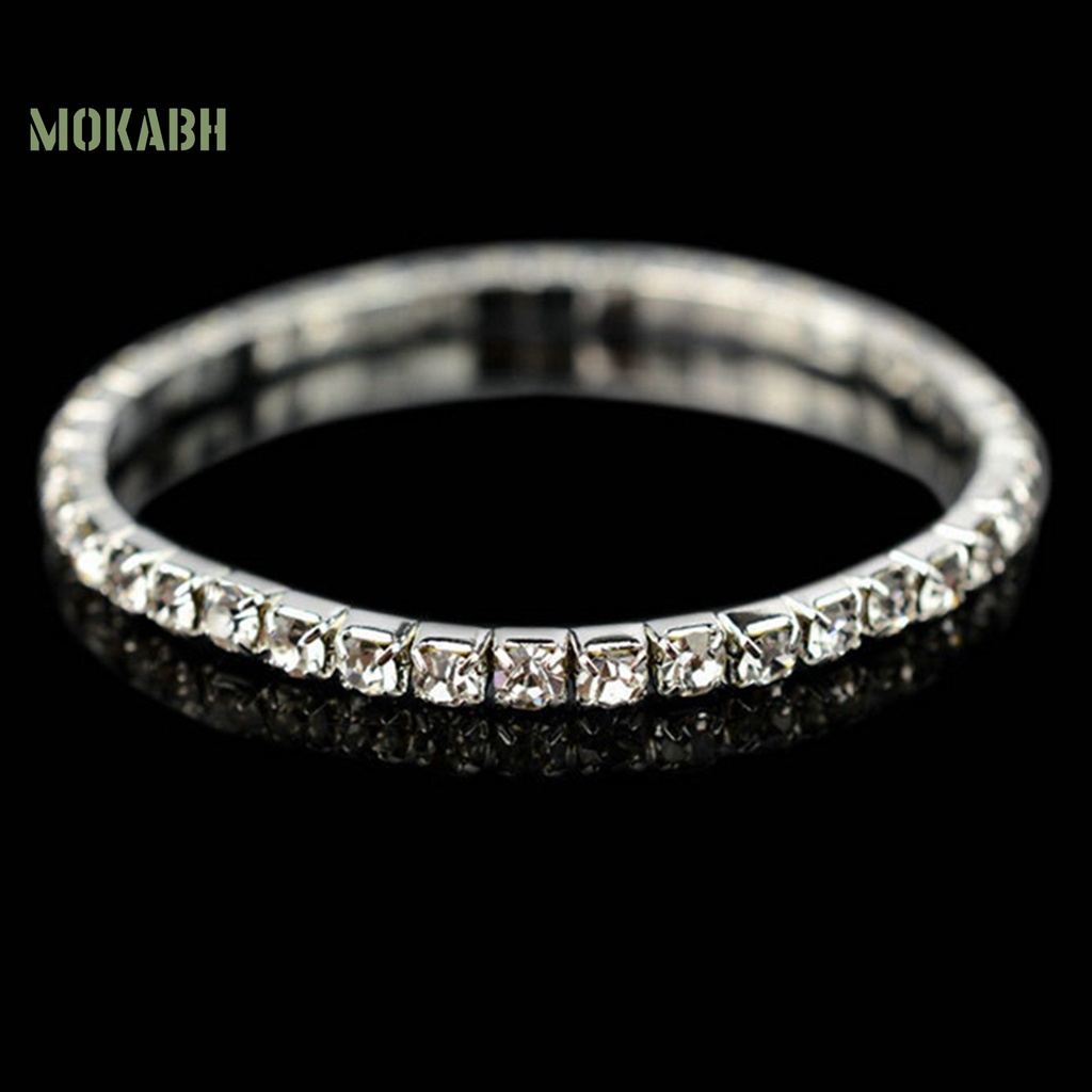 Vòng Tay Hợp Kim Co Giãn Đính Đá Thời Trang