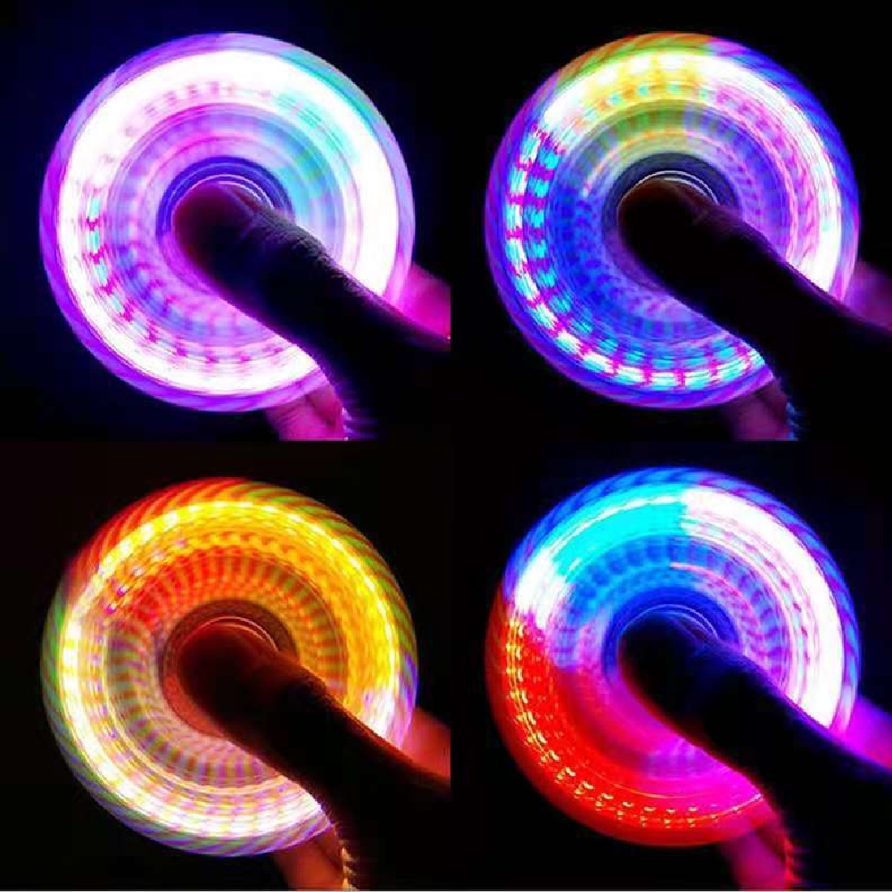 Con Quay Đồ Chơi Spinner Có ĐèN LED NhiềU MàU, GiúP GiảM Stress