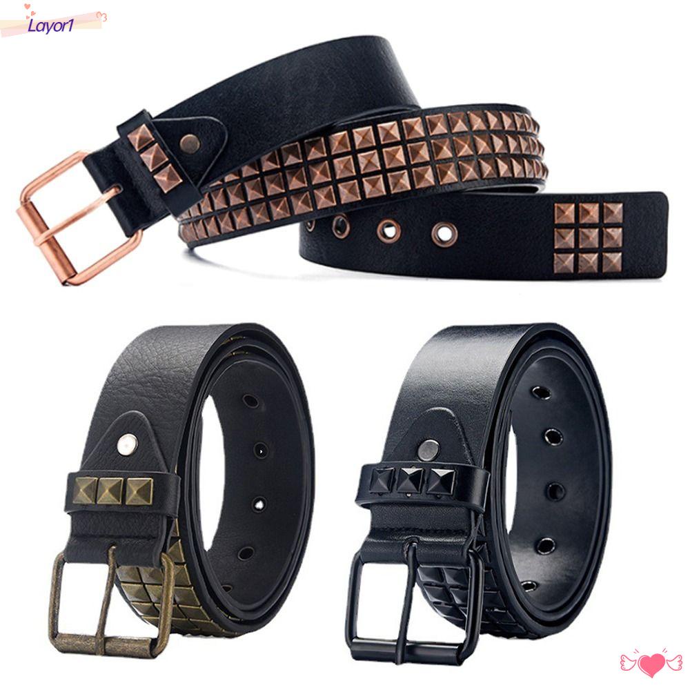 Thắt Lưng Da PU Khóa Hợp Kim LAYOR1 Thời Trang Cho Nam Nữ