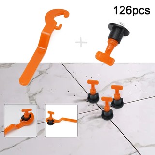 126pc/Reusable Tile Leveling System Wall Floor Tile Leveler-Spacers With Wrench