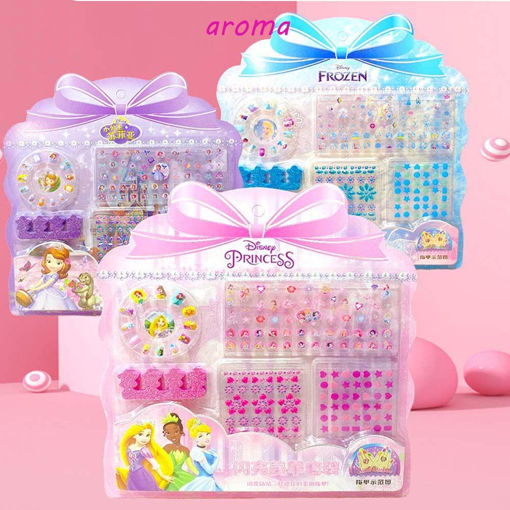 Bộ Nhãn Dán Trang Trí Móng Tay Họa Tiết Công Chúa 3D Dễ Thương Dành Cho Bé Gái