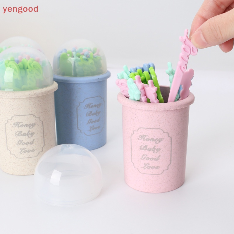 Set 20 Nĩa Ăn Trái Cây / Salad Dễ Thương Cho Bé