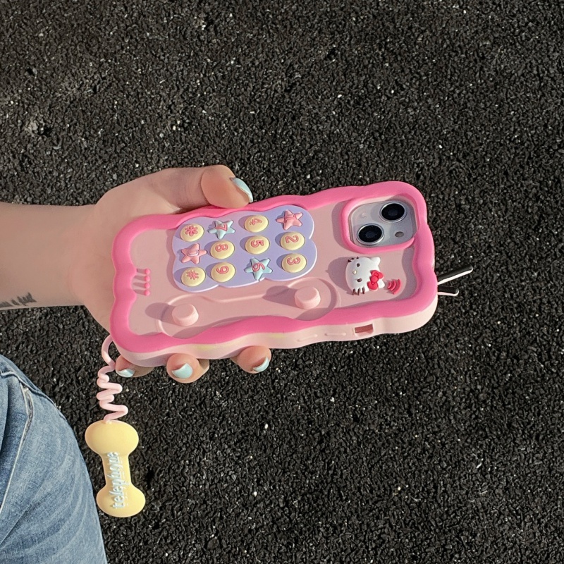 Ốp Điện Thoại Màu Hồng 3D Cho iPhone 11 12 12Pro 12promax 14Pro 13 casing 13Pro 13promax 14 14promax iPhone13
