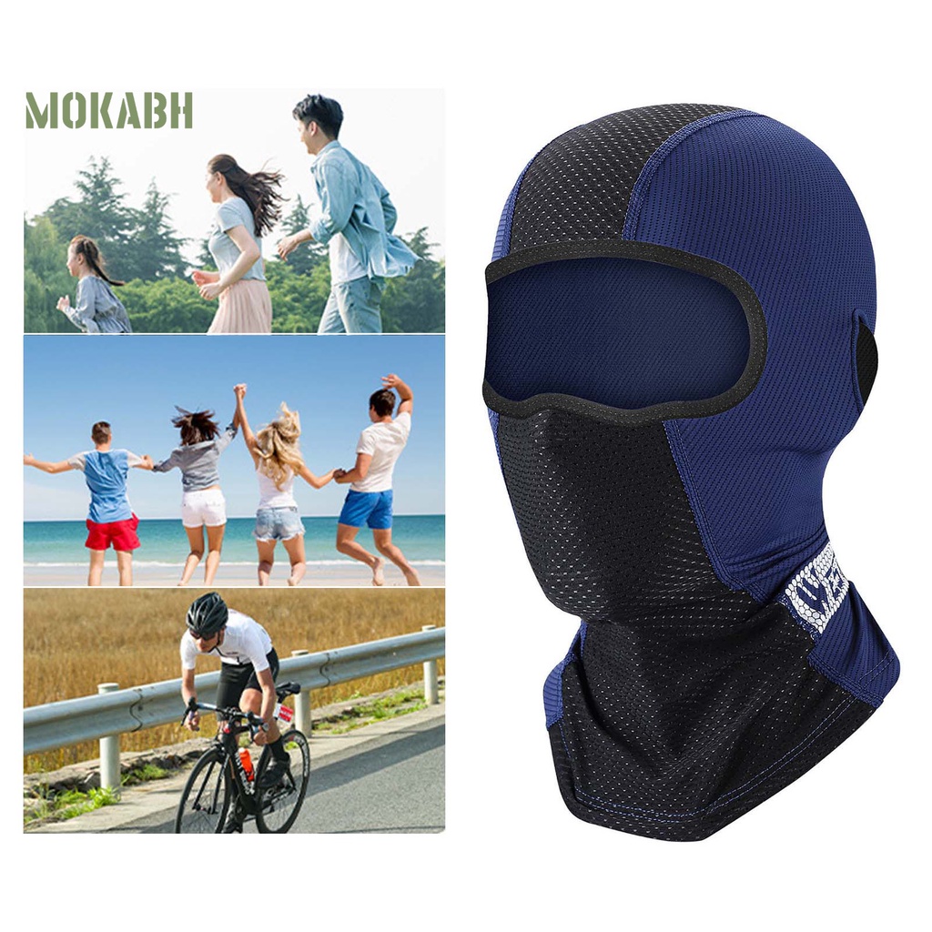 Khăn Trùm Đầu Thể Thao Bằng Lụa Lạnh Mỏng Co Giãn Thoáng Khí Thoải Mái Độ Co Giãn Cao Chống Tia UV