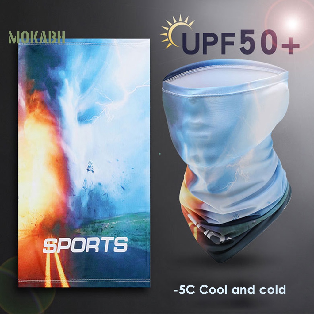 [Mok Abh] Tấm Che Nắng Bằng Lụa Lạnh Độ Co Giãn Cao Nhanh Khô Chống Nắng Mùa Hè Bảo Vệ Khi Đi Xe Đạp Thể