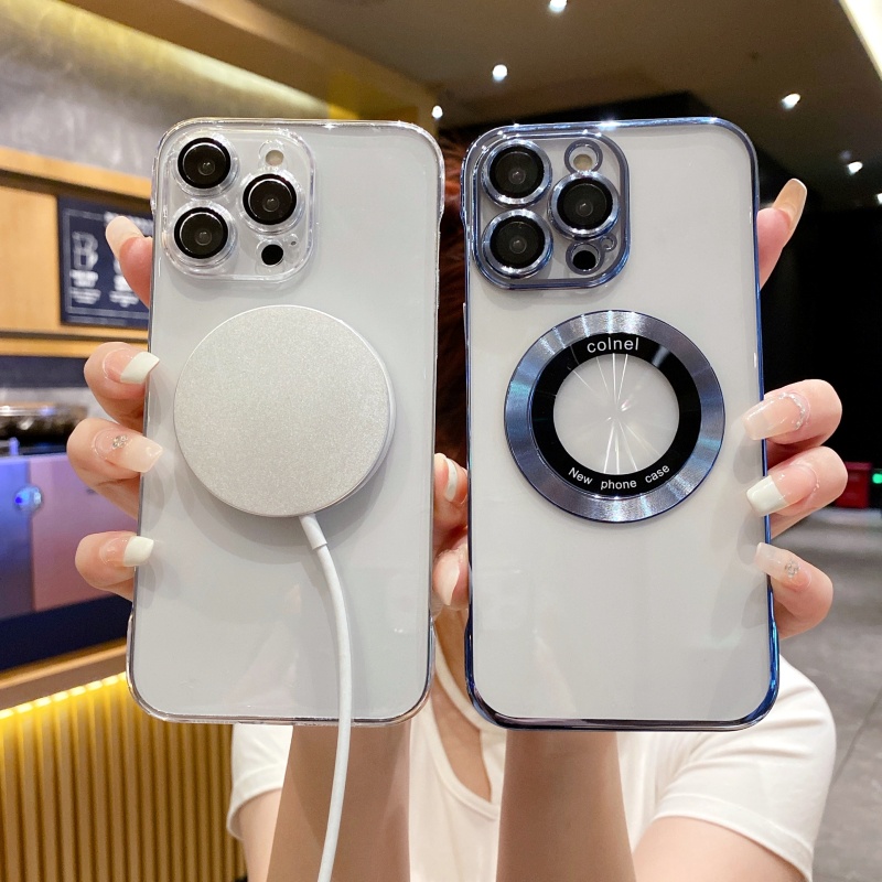 Ốp Điện Thoại Cứng Trong Suốt Siêu Mỏng Chống Sốc Chống Rơi Cho iPhone14 13 12 11 Pro Max 14 Plus