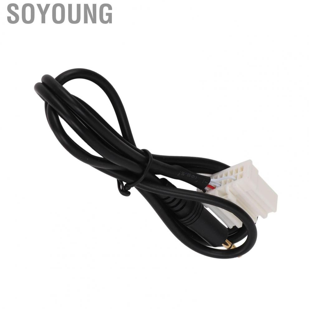 Soyoung Car  Input Cable Clear AUX Audio Adapter for MP3 MP4 Mobile Phone