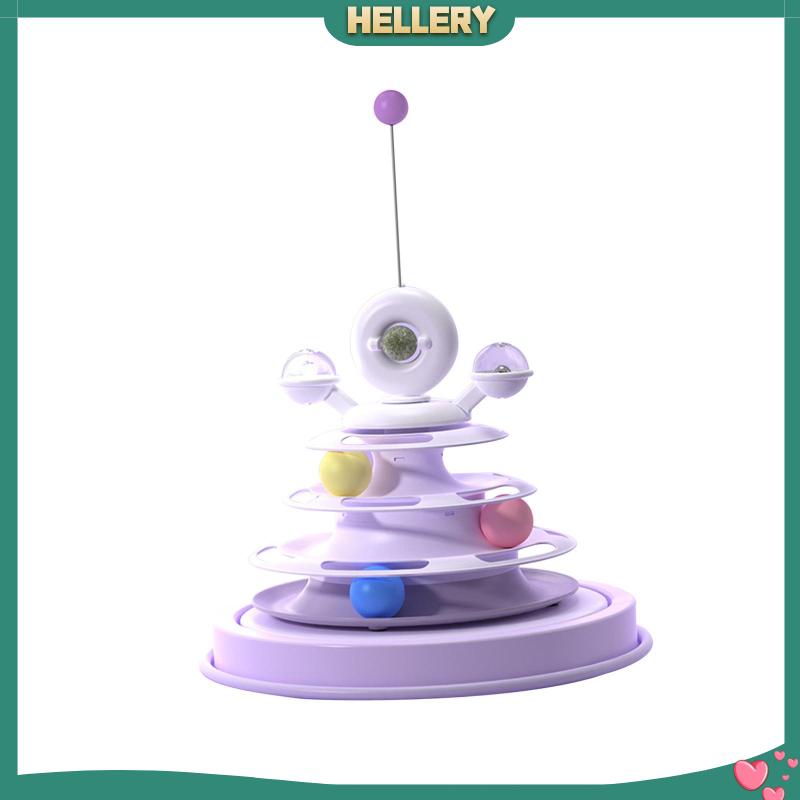 [HelleryVN] Đồ Chơi Xếp Hình Đường Ray Vòng Tròn 3 Lớp Vui Nhộn Cho Mèo Cưng