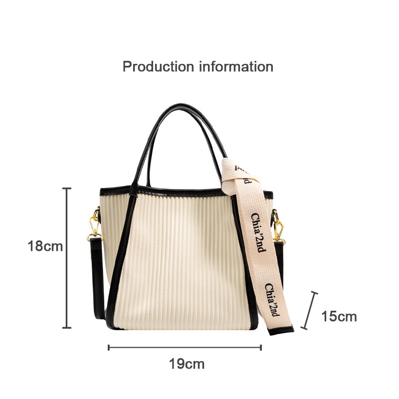 MOUSSON Túi Tote Xếp Li Thắt Nơ Phong Cách Pháp Cho Nữ