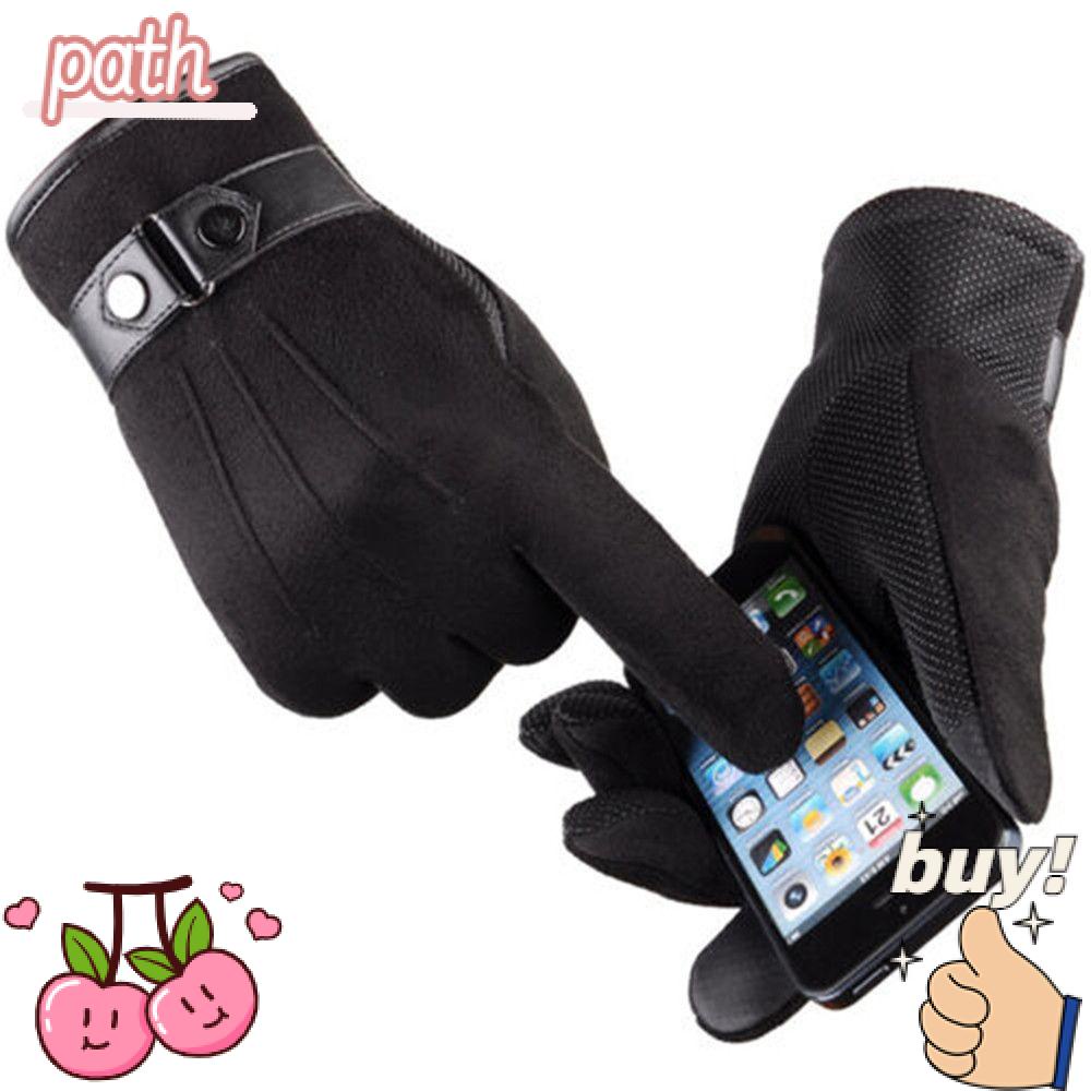 Găng Tay Lái Xe Chất Liệu Da Dày Dặn Ấm Áp Cho