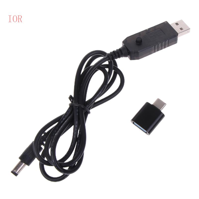 Dây Nguồn 1m Chuyển Đổi USB C PD Sang 5V-12V 5 5x2 1mm Cho Camera Đồ Chơi