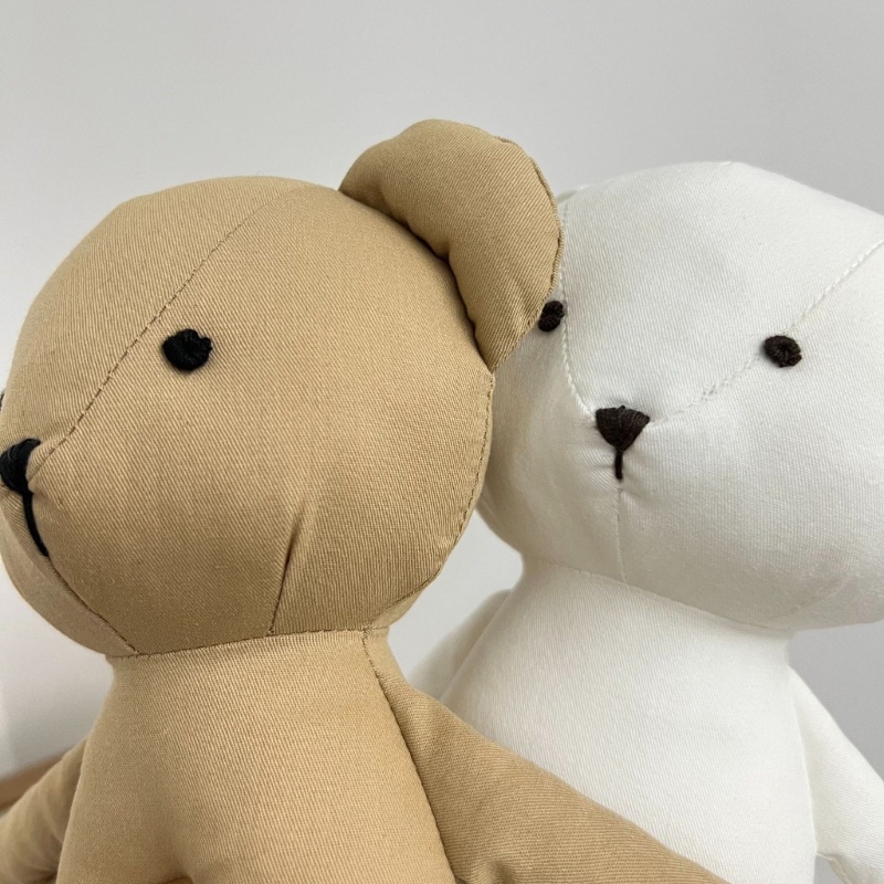 Đồ chơi nhồi bông Hình Gấu / Thỏ Bằng Cotton Mềm Mại Dễ Thương Giặt Được Cho Bé Sơ Sinh