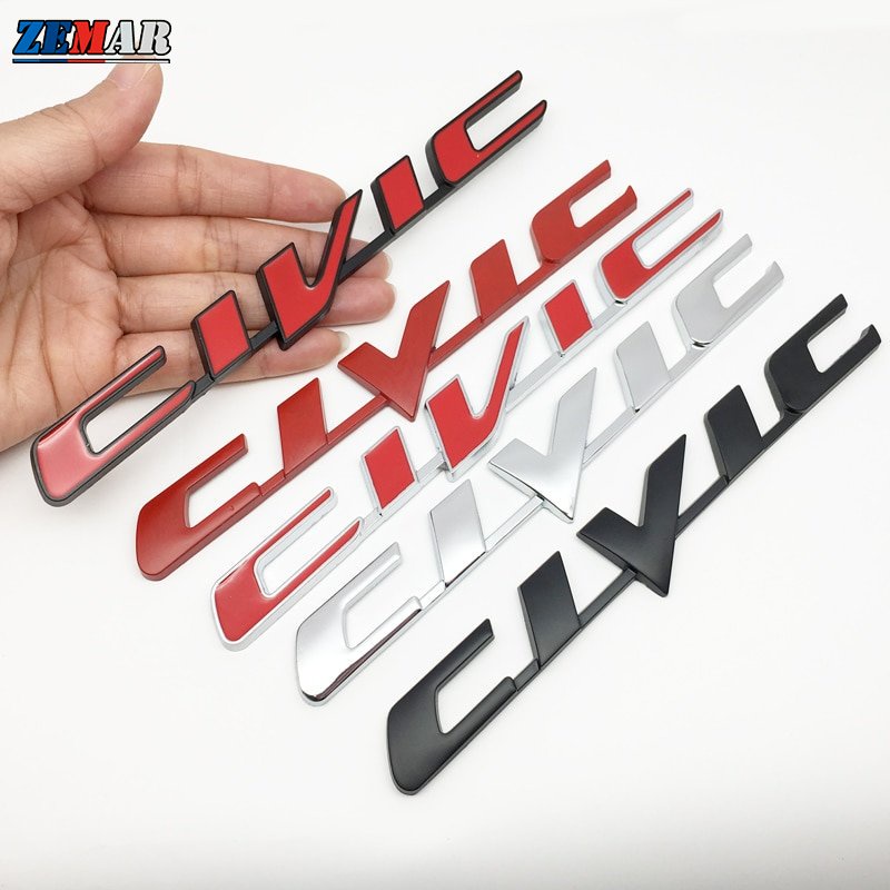 Huy Hiệu Kim Loại 3D Dán Trang Trí Xe Hơi Honda Civic 11th Gen 10th Fc Fd Mugen 2022 2023 2024