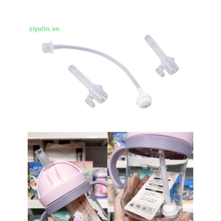 Bình Uống Nước Bằng Silicone Kèm Ống Hút Cho Bé