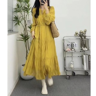Đầm maxi voan dài dáng suông Xiny D222230