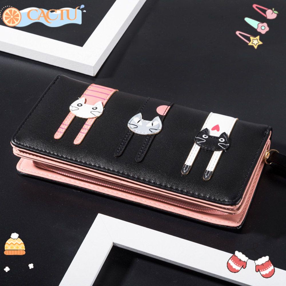 Ví Dài Đựng Thẻ In Họa Tiết Hoạt Hình Dễ Thương Sáng Tạo Cho Nữ Giá Đỡ