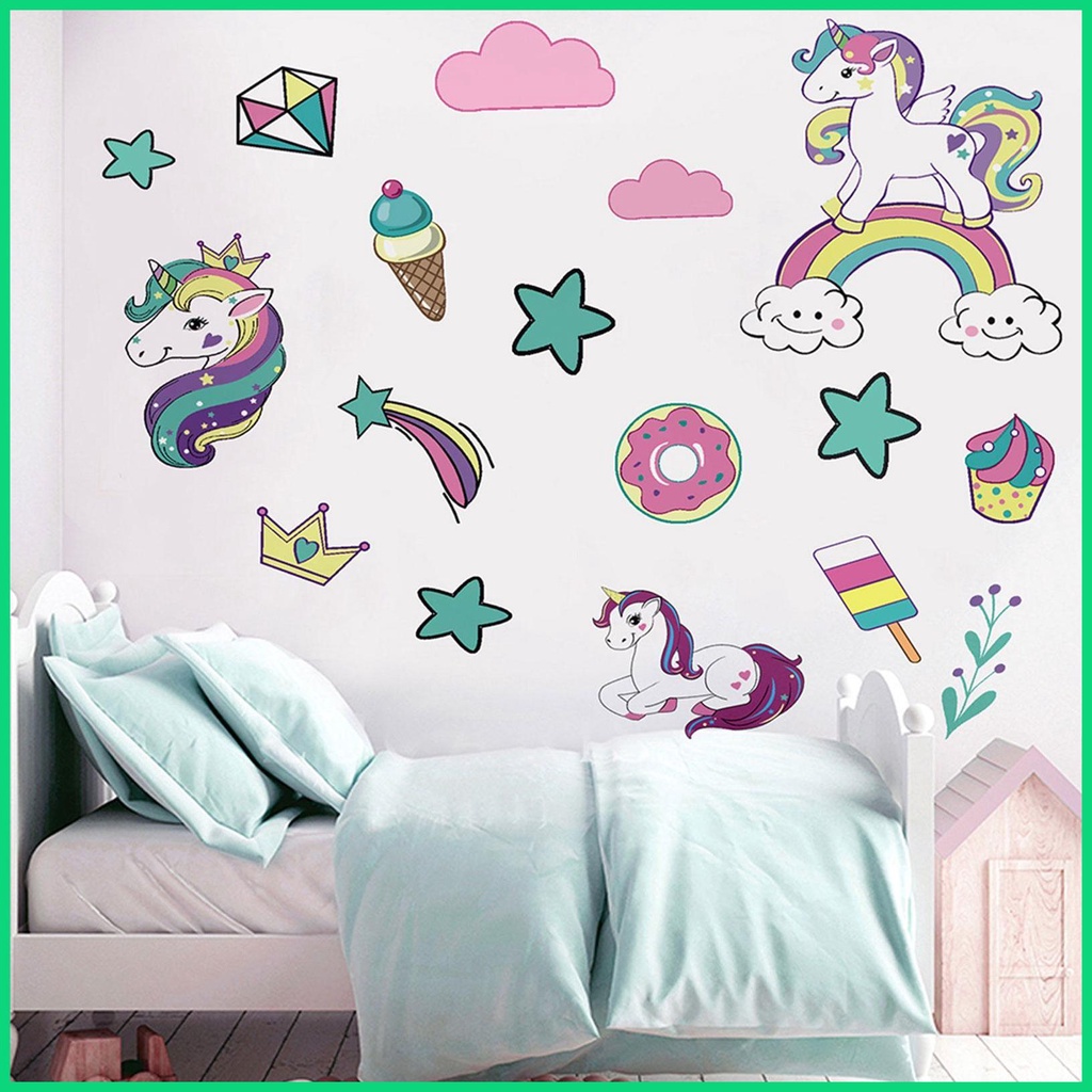 Decal dán tường Họa Tiết Hoạt Hình Dễ Thương Trang Trí Nội Thất