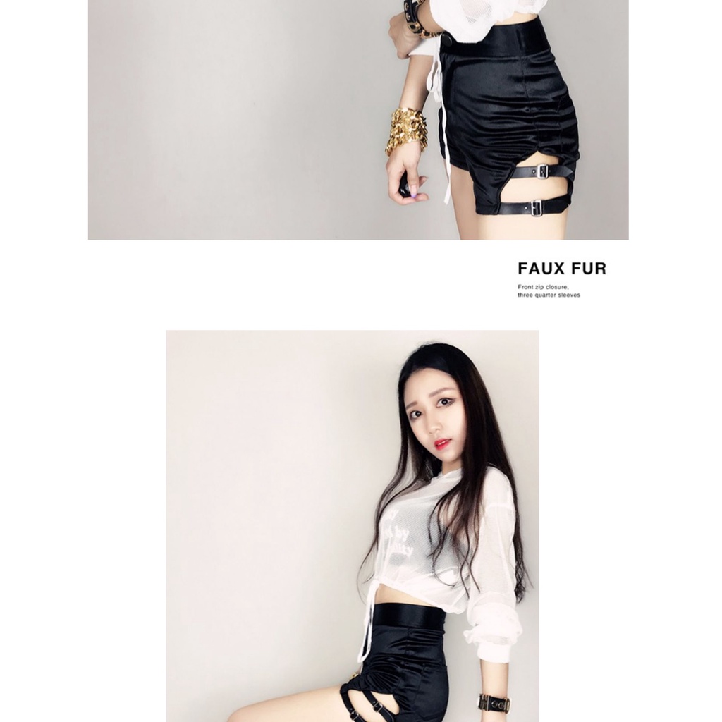 Quần Short Lưng Cao Dáng Ôm Màu Đen Thời Trang Quyến Rũ Cho Nữ