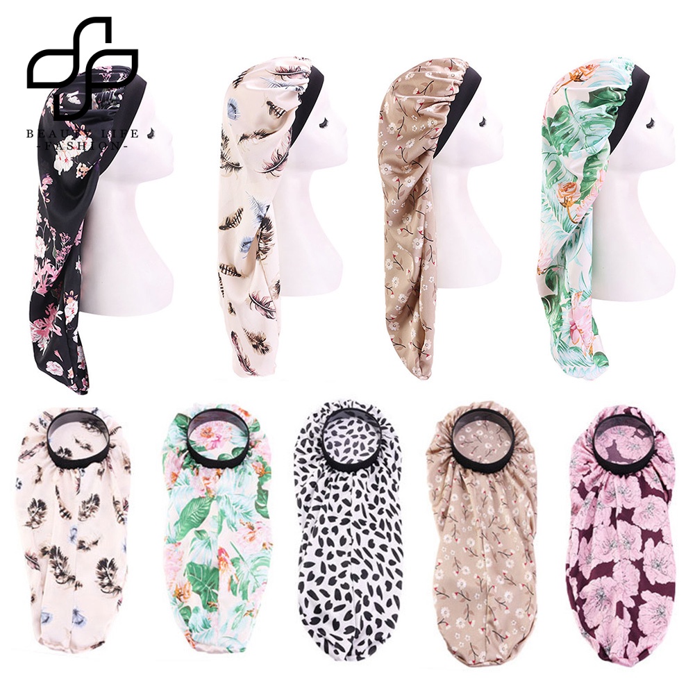 Nón Ngủ Co Giãn Không Vành In Hoa Xinh Xắn