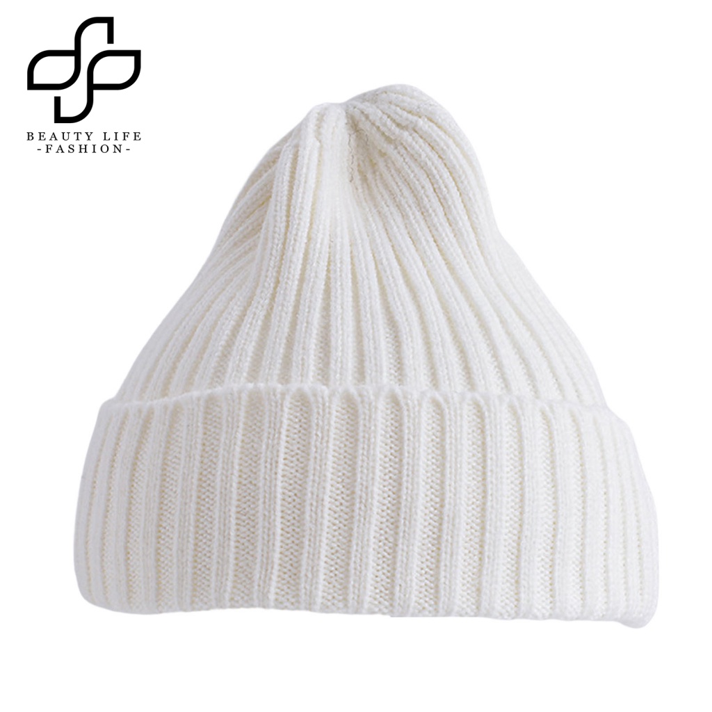 Mũ Beanie Dệt Kim Dày Dặn Màu Kẹo Giữ Ấm Tai Dùng Làm Đạo Cụ Chụp Ảnh Cho Bé