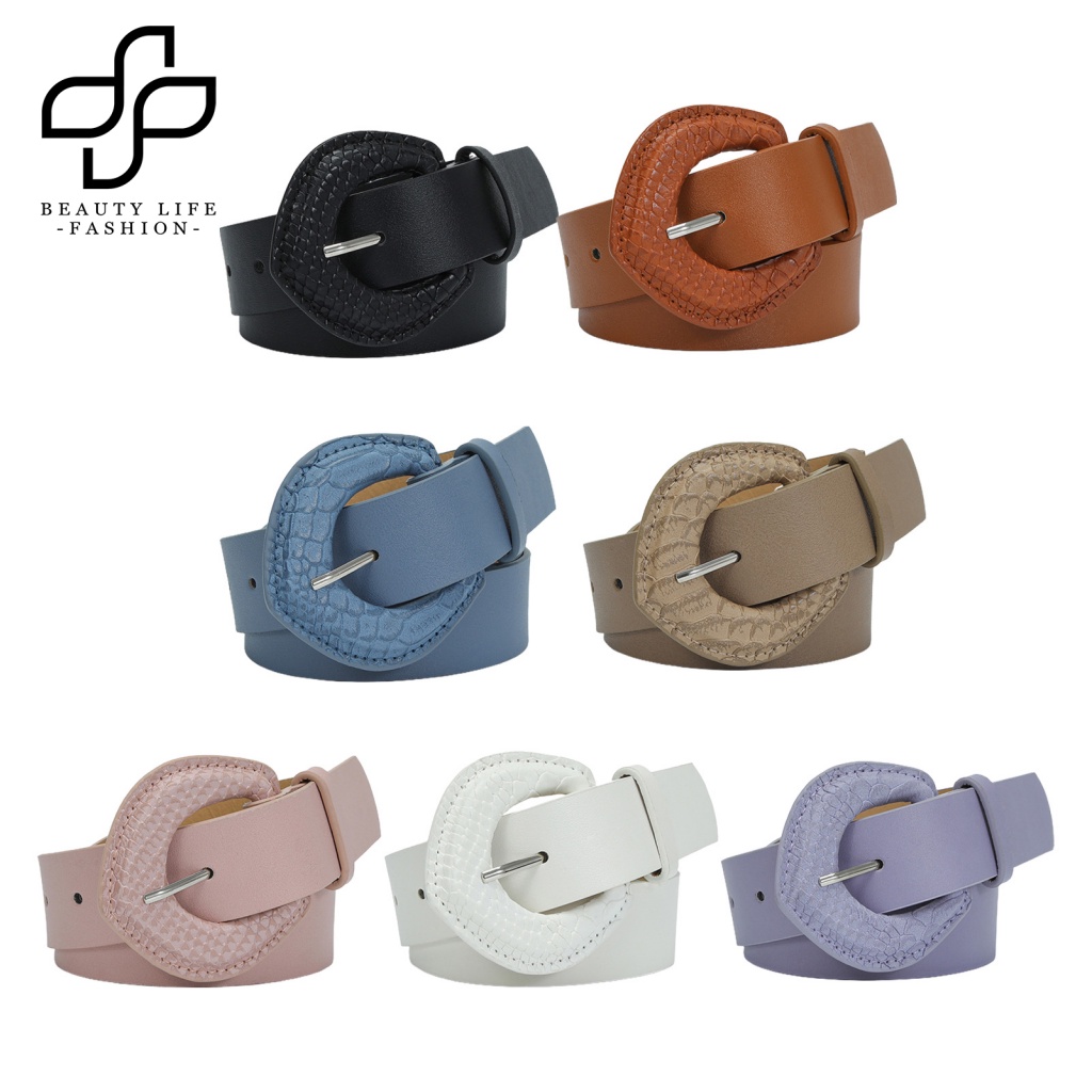 Thắt Lưng Dây Giả Da Rắn Màu Trơn Điều Chỉnh Được Phong Cách Dân Tộc Cho Nữ