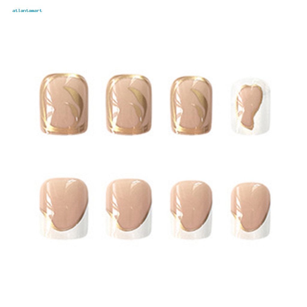 Túi Đựng Đồ Dùng Cao Cấp Tiện Dụng| 1 Bộ Móng Tay Giả Che Phủ Toàn Diện Không Phai Màu Kèm Keo Dán Trang Trí Móng Tay Ngắn Đơn Giản Cho Salon