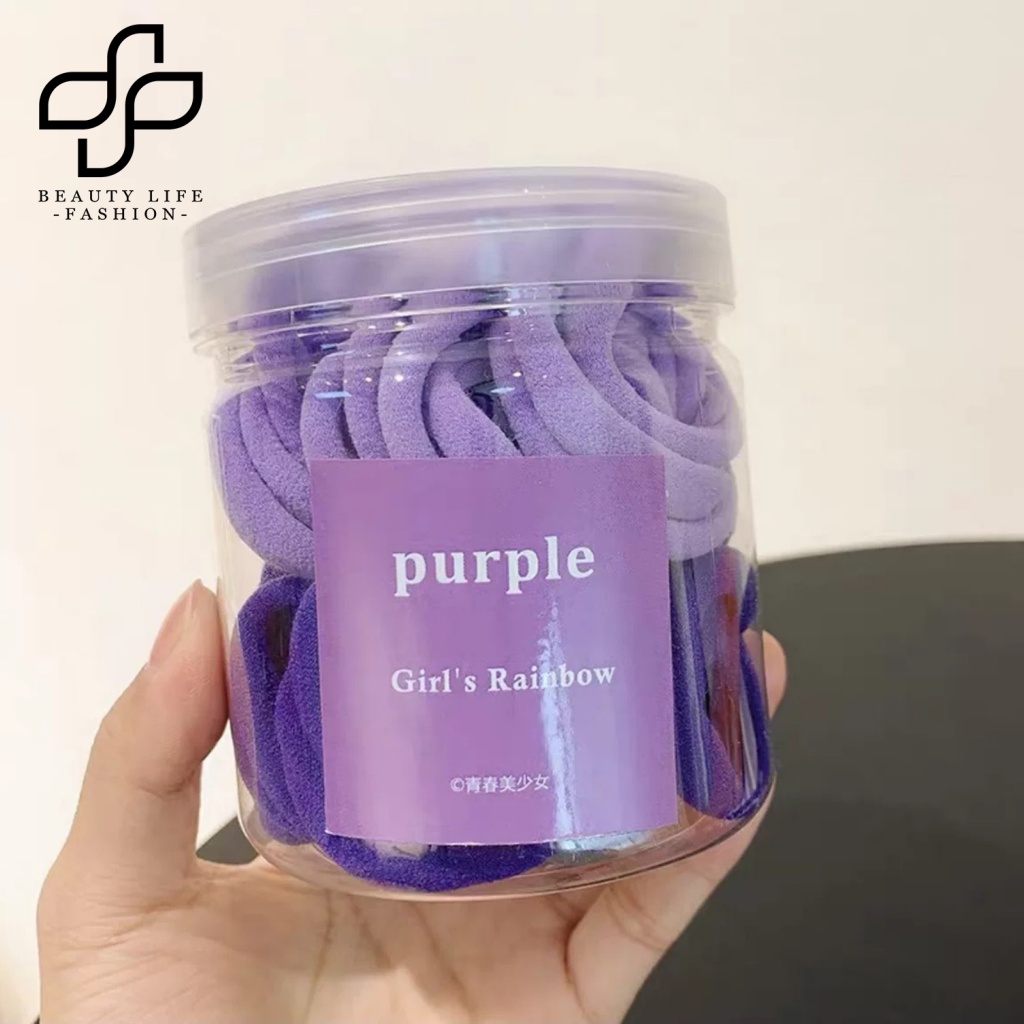 Hộp 50 Dây Buộc Tóc Mềm Mại Thoải Mái Thời Trang Cho Nữ