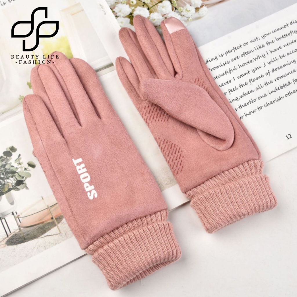 1 Đôi Găng Tay Mùa Đông Mềm Mại Giữ Ấm Có Thể Chạm Màn Hình Cảm Ứng Cho Người Lớn