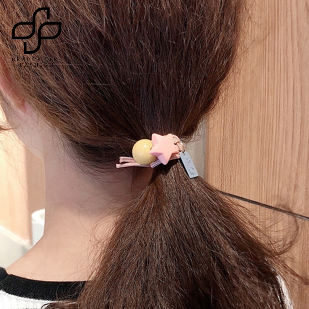 Dây Cột Tóc Hai Lớp Thắt Nút Hình Ngôi Sao / Quả Bóng Cho Nữ Giá Đỡ