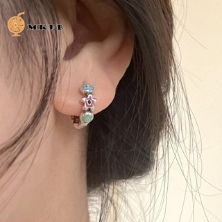 Khuyên Tai Vòng Hở Bằng Hợp Kim Đồng Thiết Kế Hoa Khô Tinh Xảo Thời Trang Cho Nữ