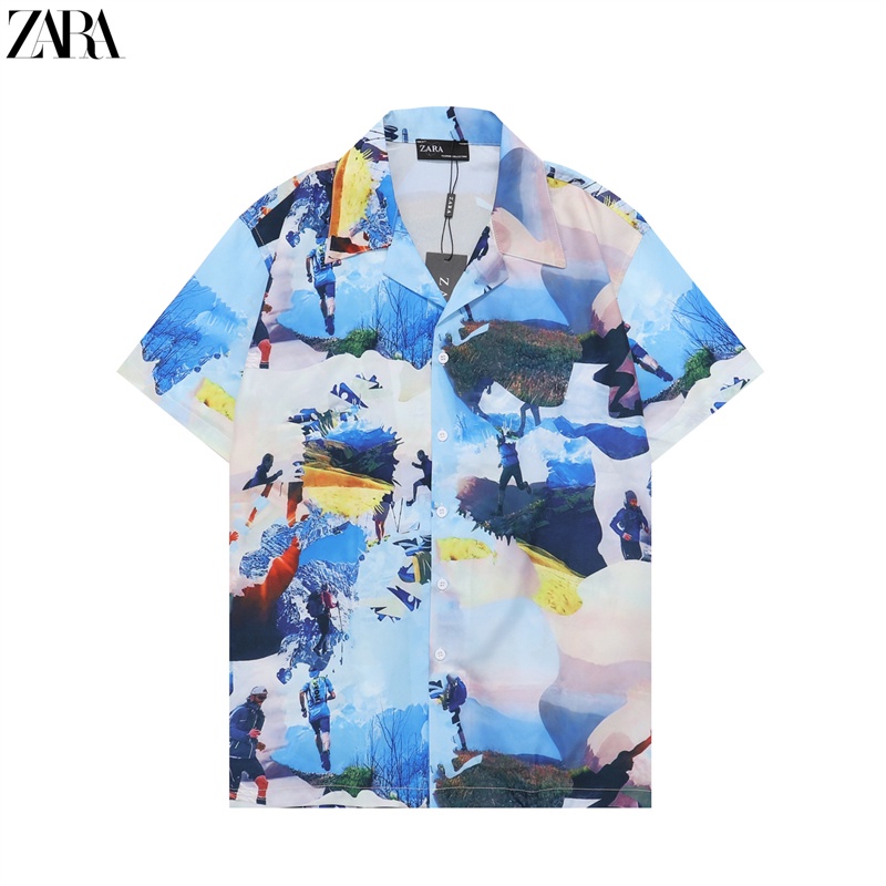 Z-a88r-a &amp; - Áo Sơ Mi Ngắn Tay In Hình Cuộc Sống Đẹp Cao Cấp Thời Trang Đường Phố Mới Nhất