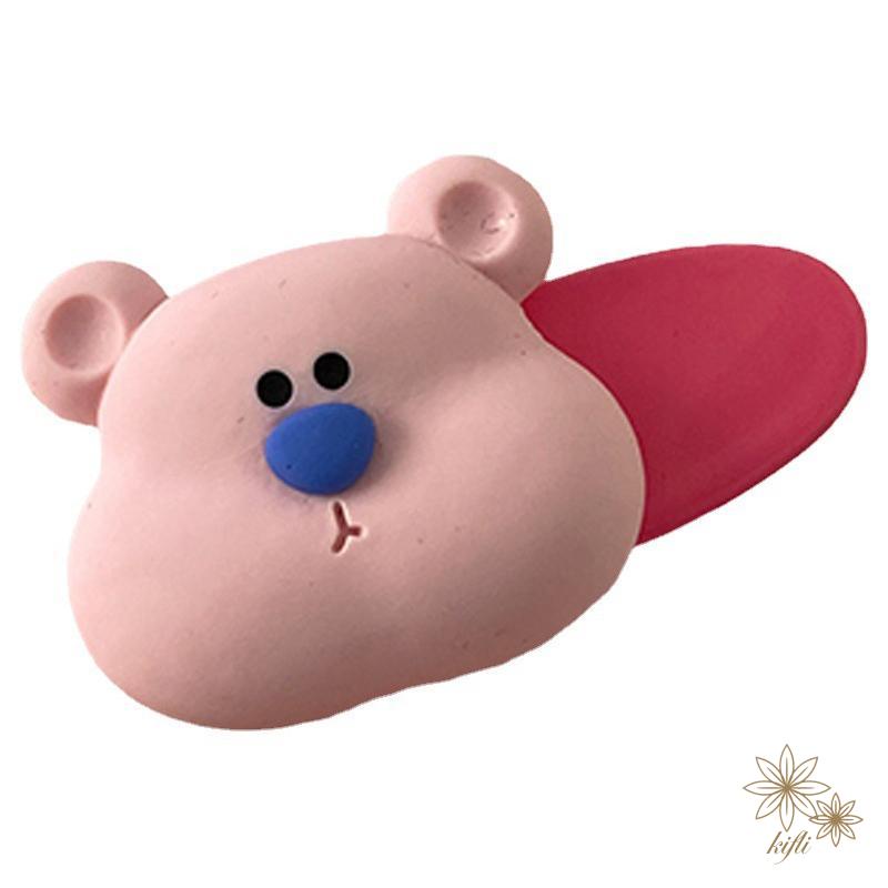 Kẹp Tóc Mái Ngang Hình Gấu Màu Sắc Ngọt Ngào Dễ Thương Cho Nữ