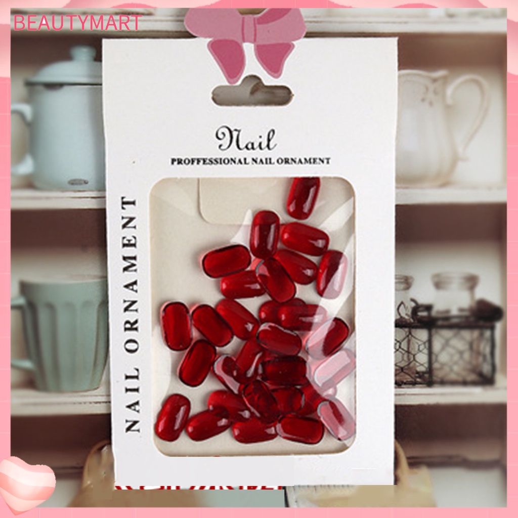 Bộ 30 Phụ Kiện Trang Trí Móng Tay Nghệ Thuật Tạo Hiệu Ứng Màu Sắc Tươi Sáng DIY