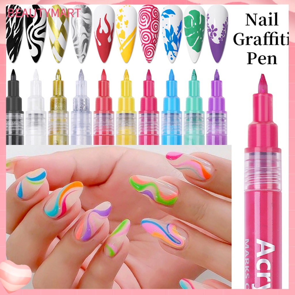 Bút Vẽ Móng Tay 3D Trọng Lượng Nhẹ Chống Nước Chuyên Nghiệp