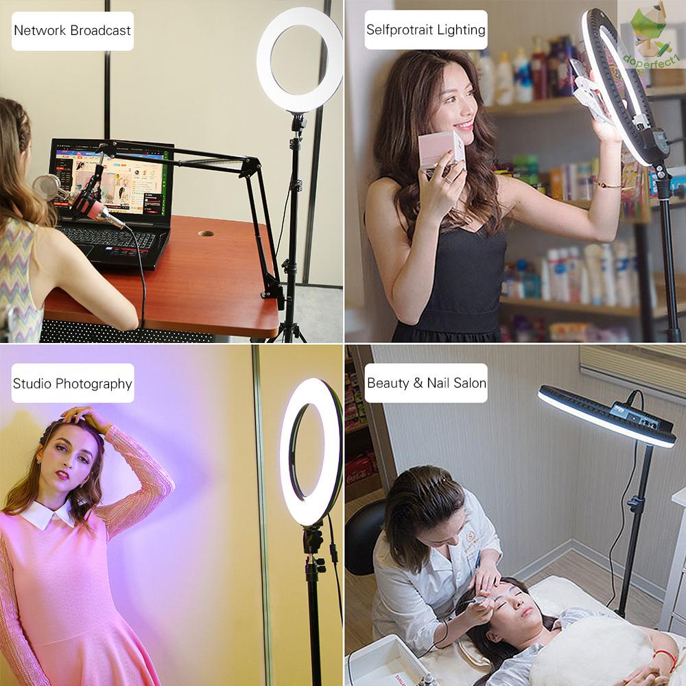 Portable 14 Inch LED Video Ring Light Studio Photography Lamp RGB Color Lights 36-72W Adjustable Brightness 3200-7000K C   Came-6.5