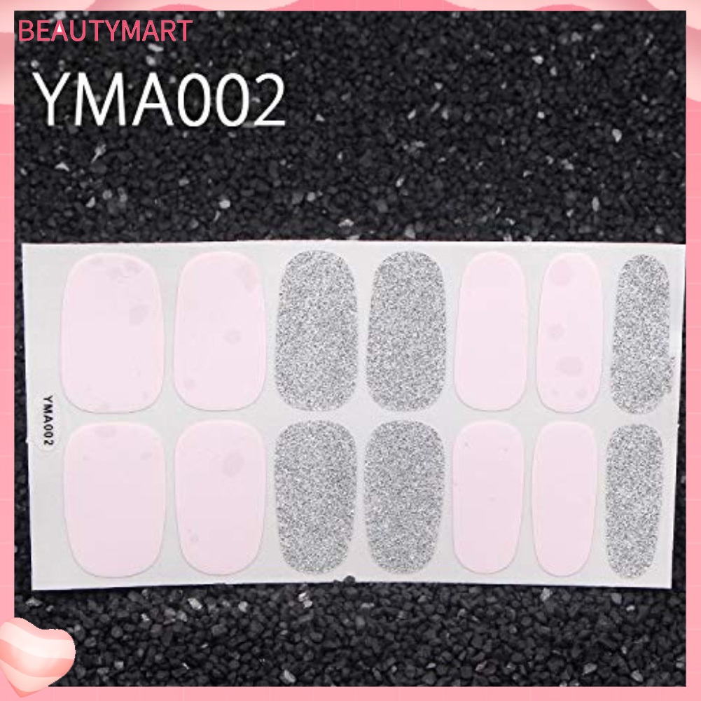 Bộ 8 Miếng Dán Móng Tay Màu Sắc Trơn Chống Thấm Nước Tiện Dụng