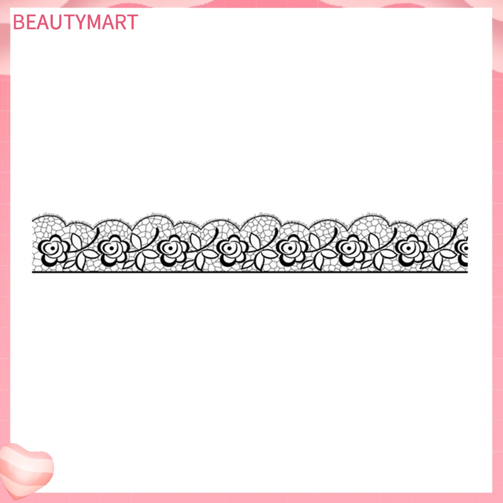 Miếng Dán Trang Trí Móng Tay Hình Hoa Hồng Đen Thời Trang