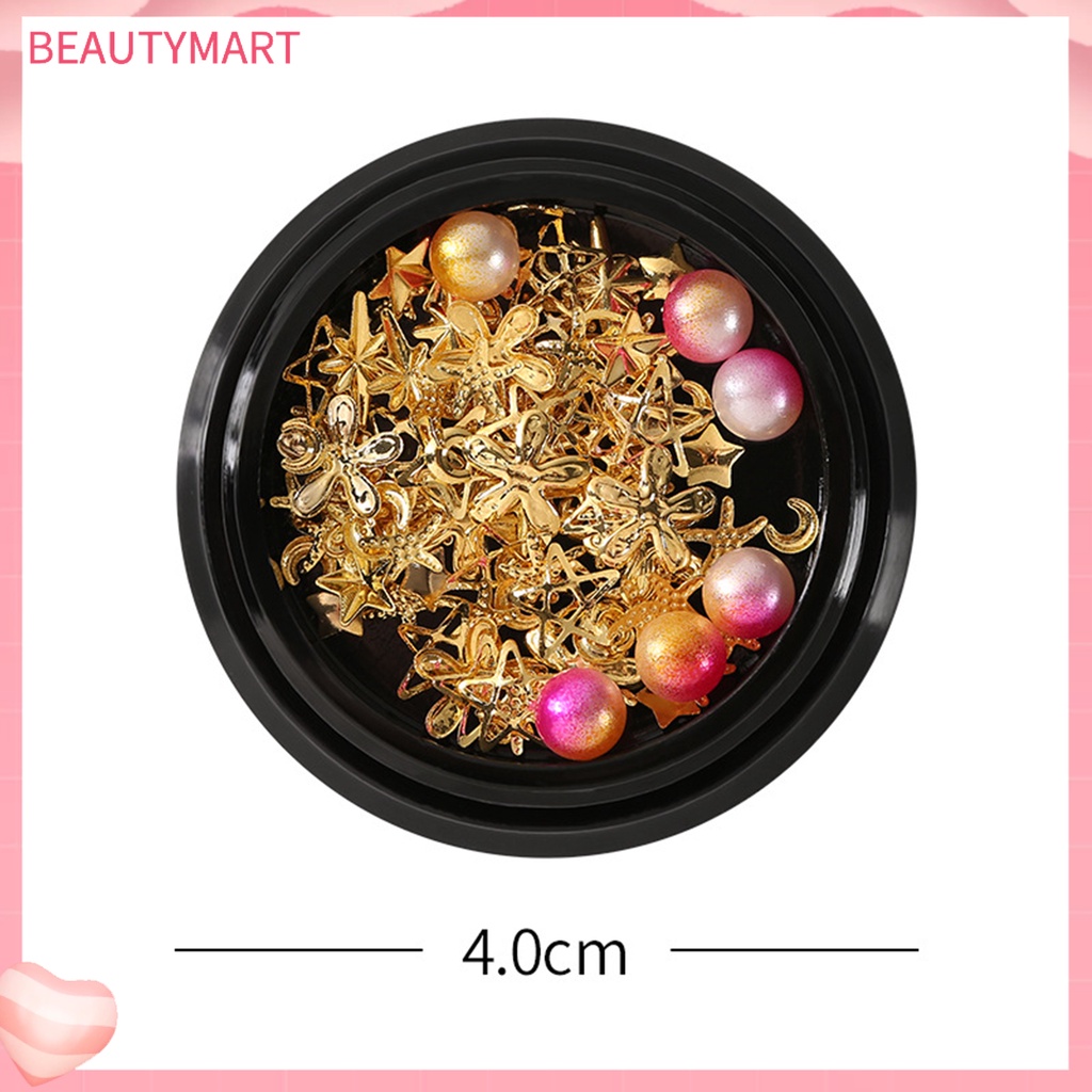 Hạt Dán Trang Trí Móng Tay Bằng Kim Loại Nhiều Màu Sắc DIY Dành Cho Nữ