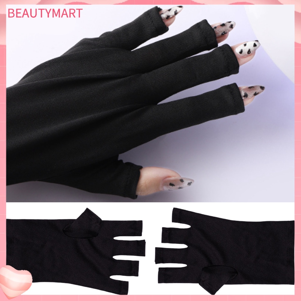 1 Đôi Găng Tay Không Ngón Bằng Polyester Co Giãn Thoáng Khí Chống Tia UV Chuyên Nghiệp