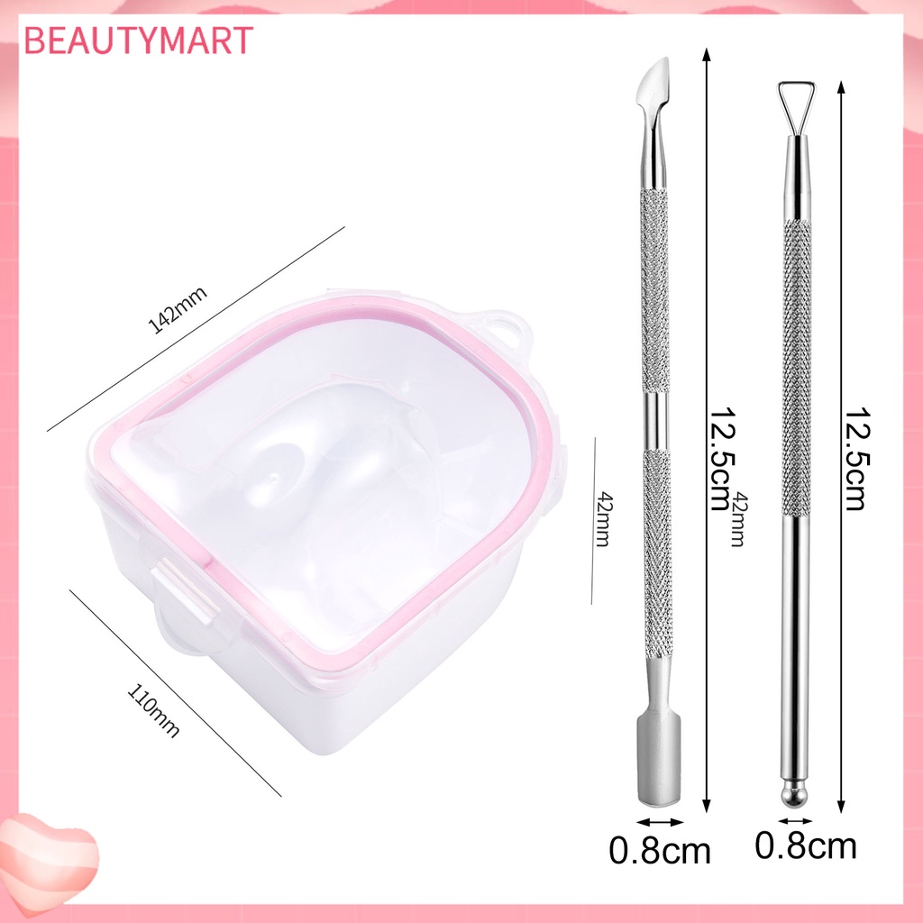 [beautymart] Bát Ngâm Móng Tay Có Thể Tháo Rời Thiết Kế Rãnh Treo Hai Lớp Dùng Trong Salon