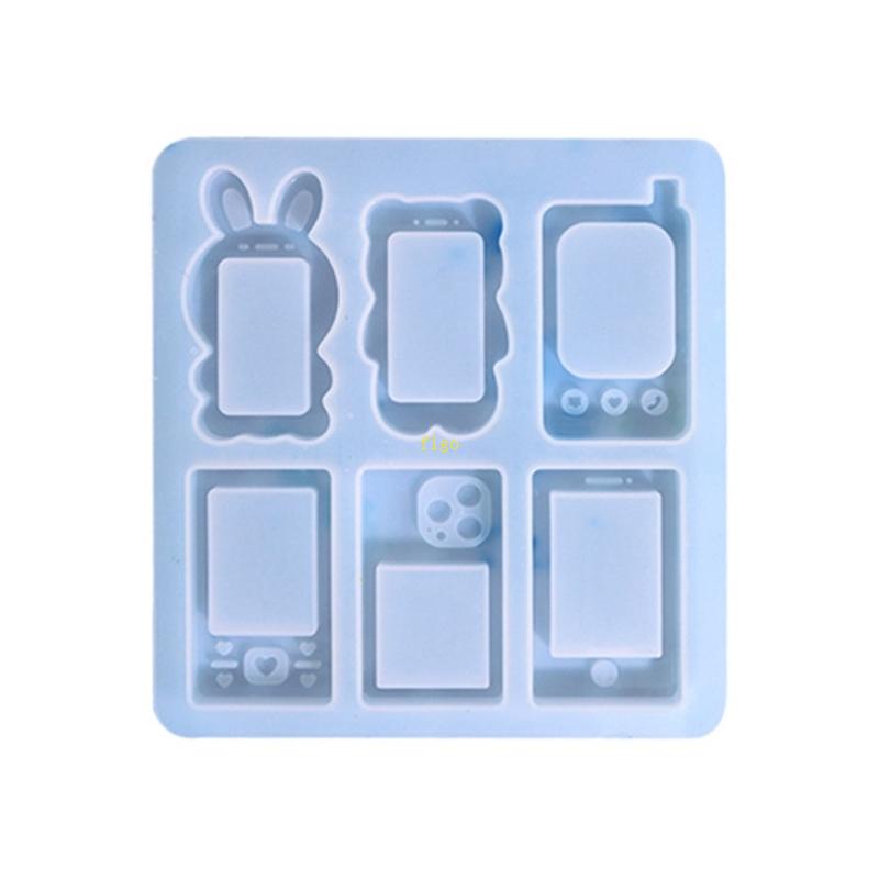Khuôn Silicon Làm Móc Khóa / Điện Thoại Hình Thỏ Lấp Lánh DIY