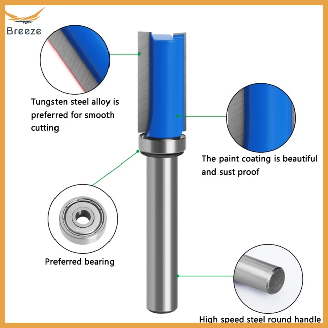 Mũi Phay Cắt Chế Biến Gỗ Đường Kính 8mm Độ Cứng Cao Chống Mài Mòn