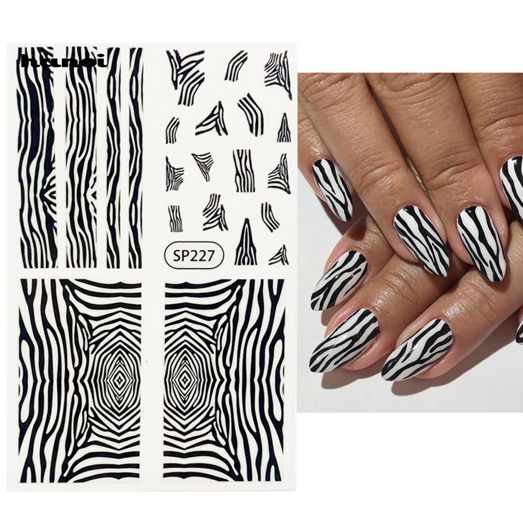 Miếng Dán Trang Trí Móng Tay Họa Tiết Da Rắn 3D Siêu Mỏng Cho Nữ