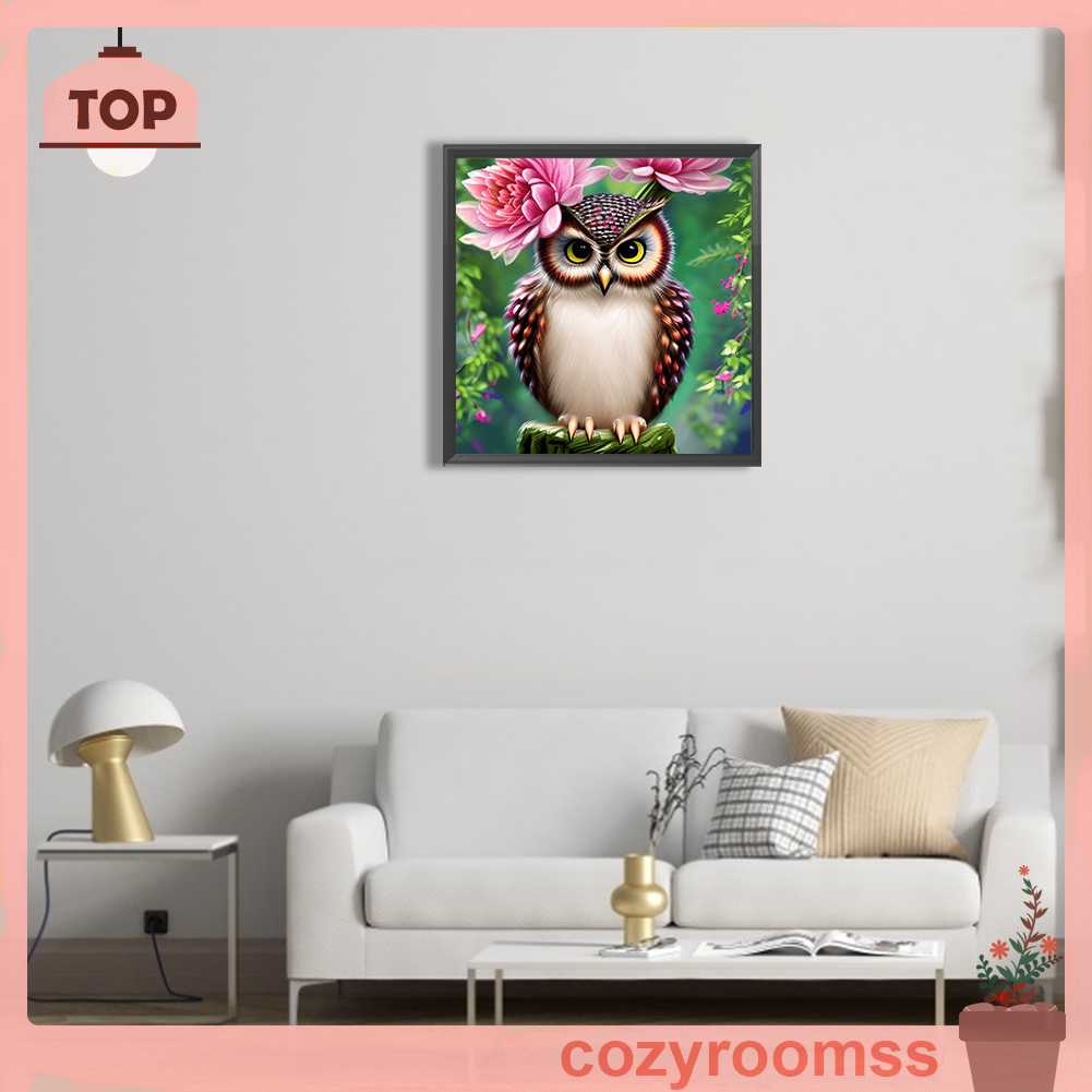 Tranh Đính Đá Kim Cương Toàn Bộ 5D DIY Hình Vẽ Con Cú