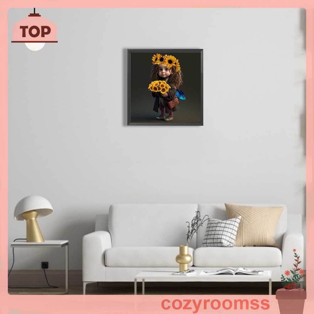 Tranh Đính Đá Kim Cương Toàn Bộ 5D DIY Hình Vẽ Cô Gái Trang Trí Nhà Cửa